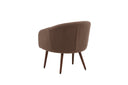 Fauteuil Theo - met bruine teddybekleding en stalen poten