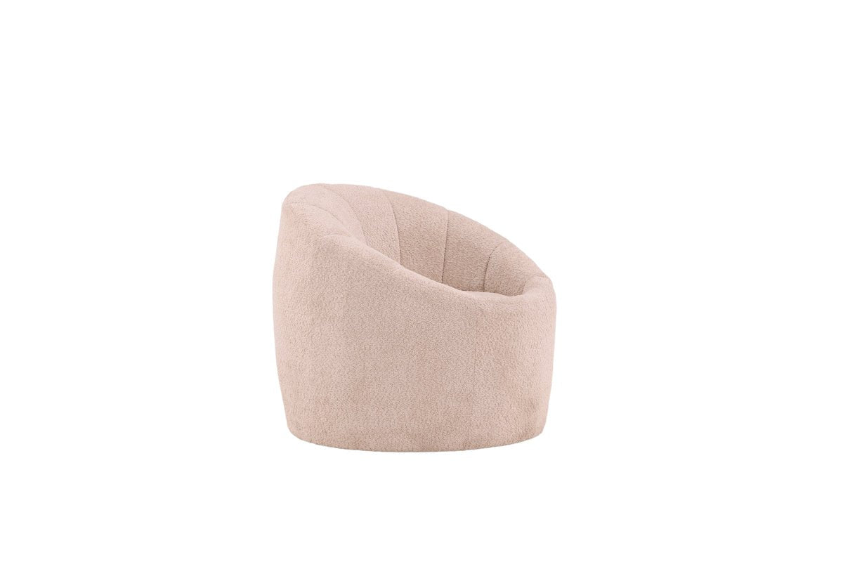 Fauteuil Effi - avec revêtement en polyester beige