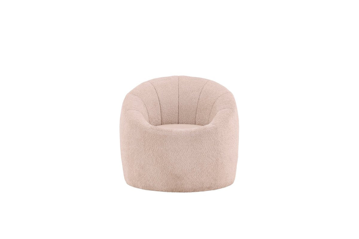 Fauteuil Effi - avec revêtement en polyester beige