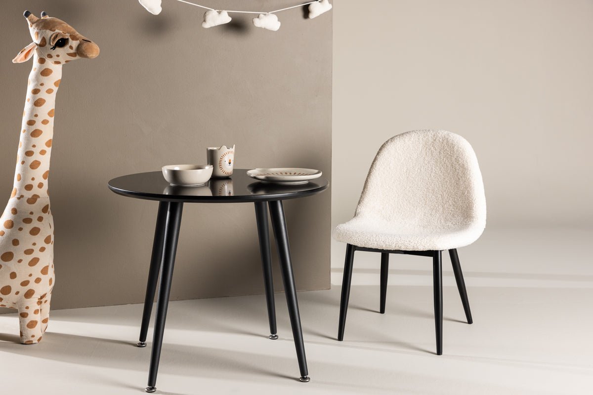 Table ronde pour enfants NILO – Table de jeu élégante en Noir