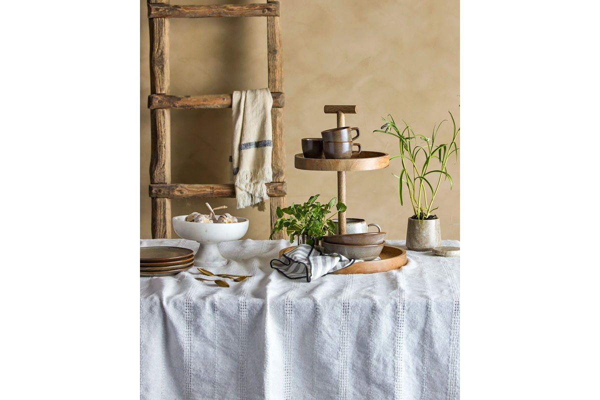 Kom Erin - Witte marmer met elegante standaard