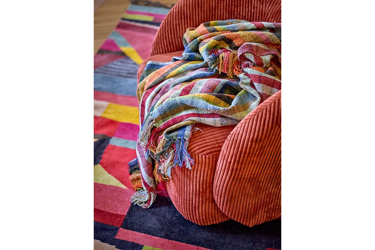 Plaid Tahi - Coloré, en coton recyclé