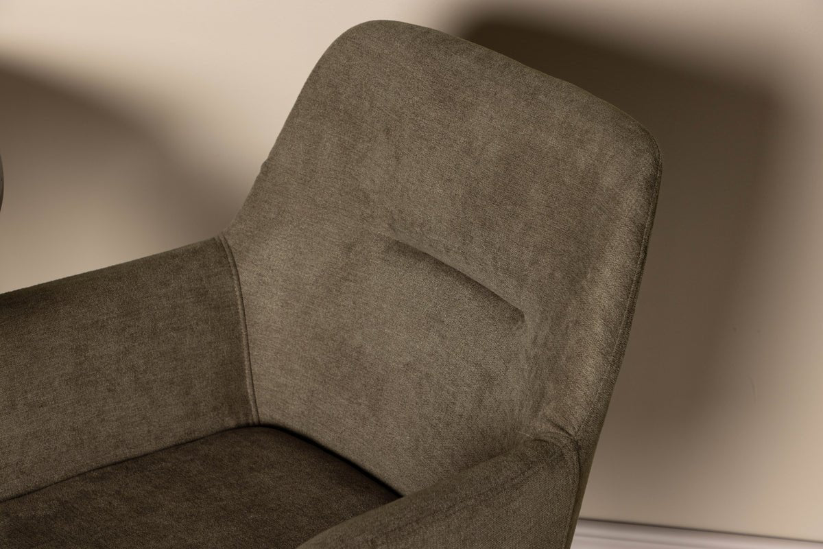 2-delige set - stoel Future met poten in modern walnootbruin