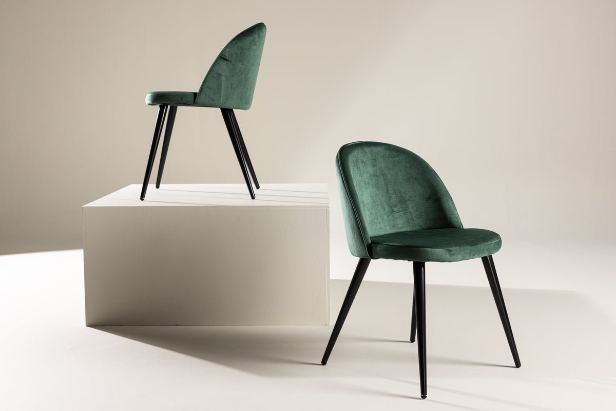 Ensemble de 2 - Chaise Brothers en Noir ou Vert
