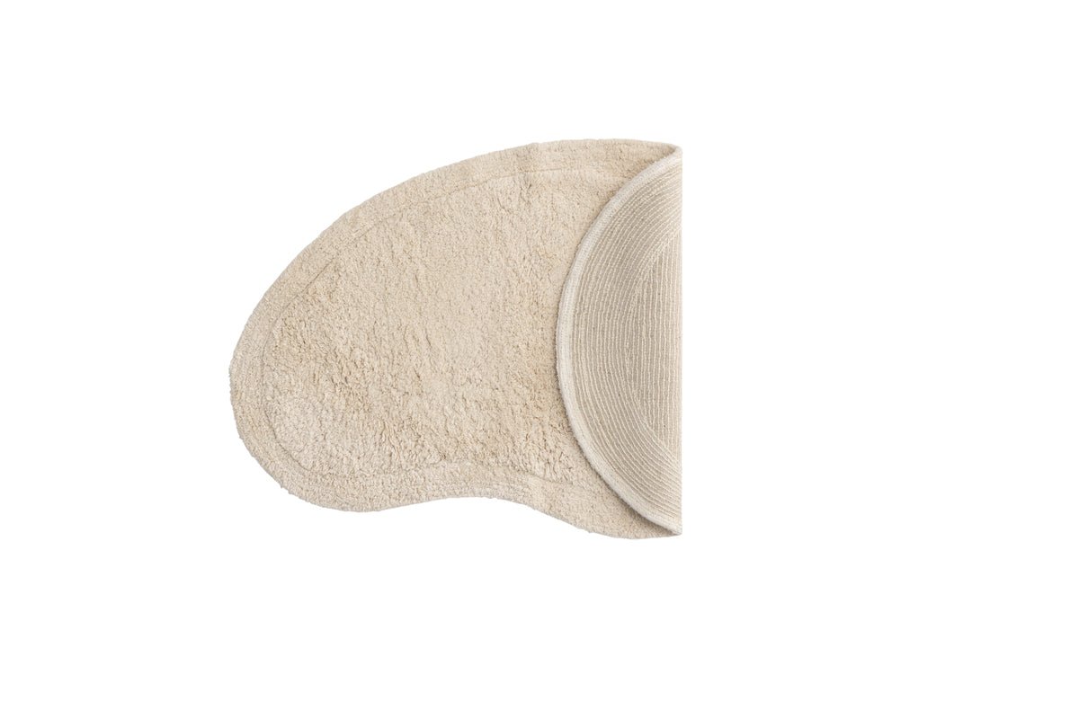 Vloerkleed Noah – handgemaakt in Beige van katoen