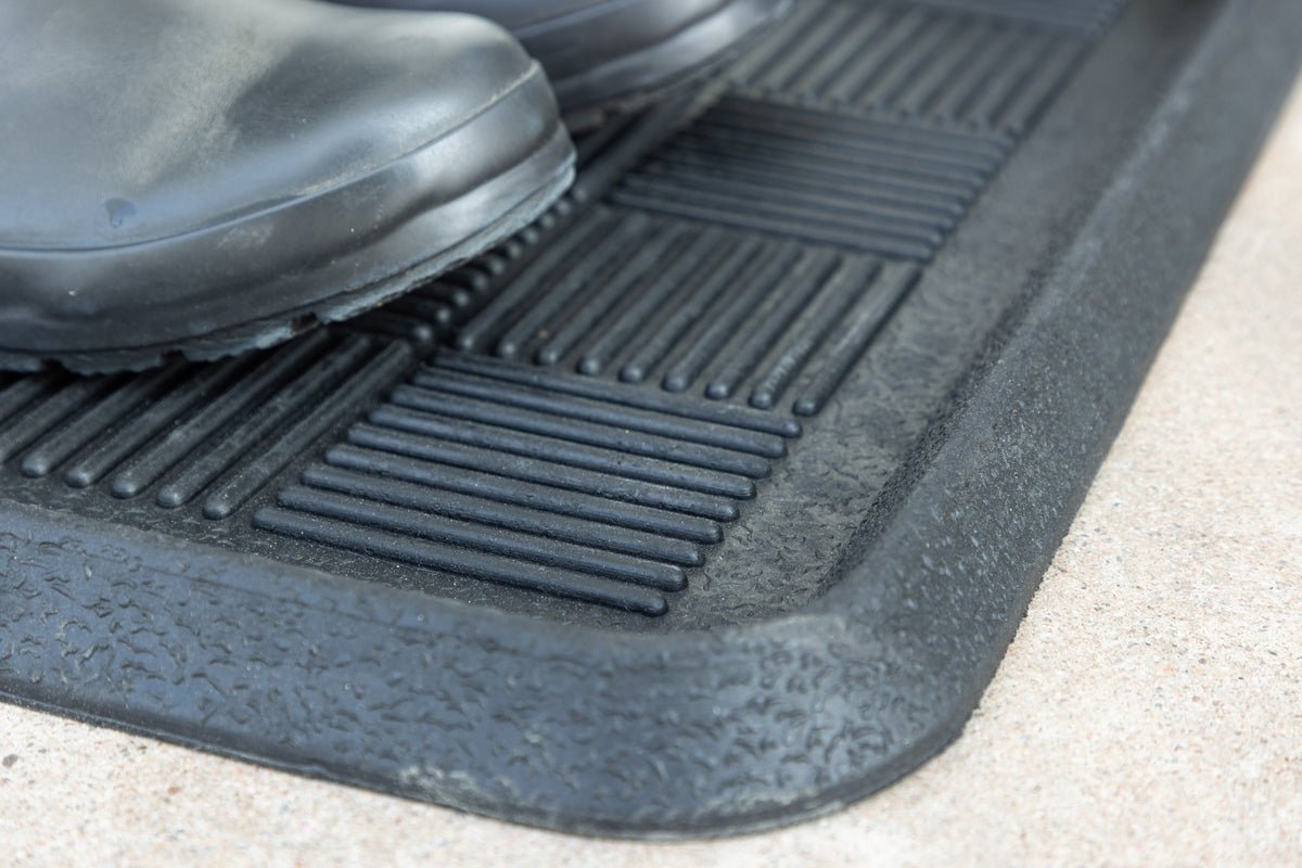 Schoenmat Lora - in Zwart van rubber