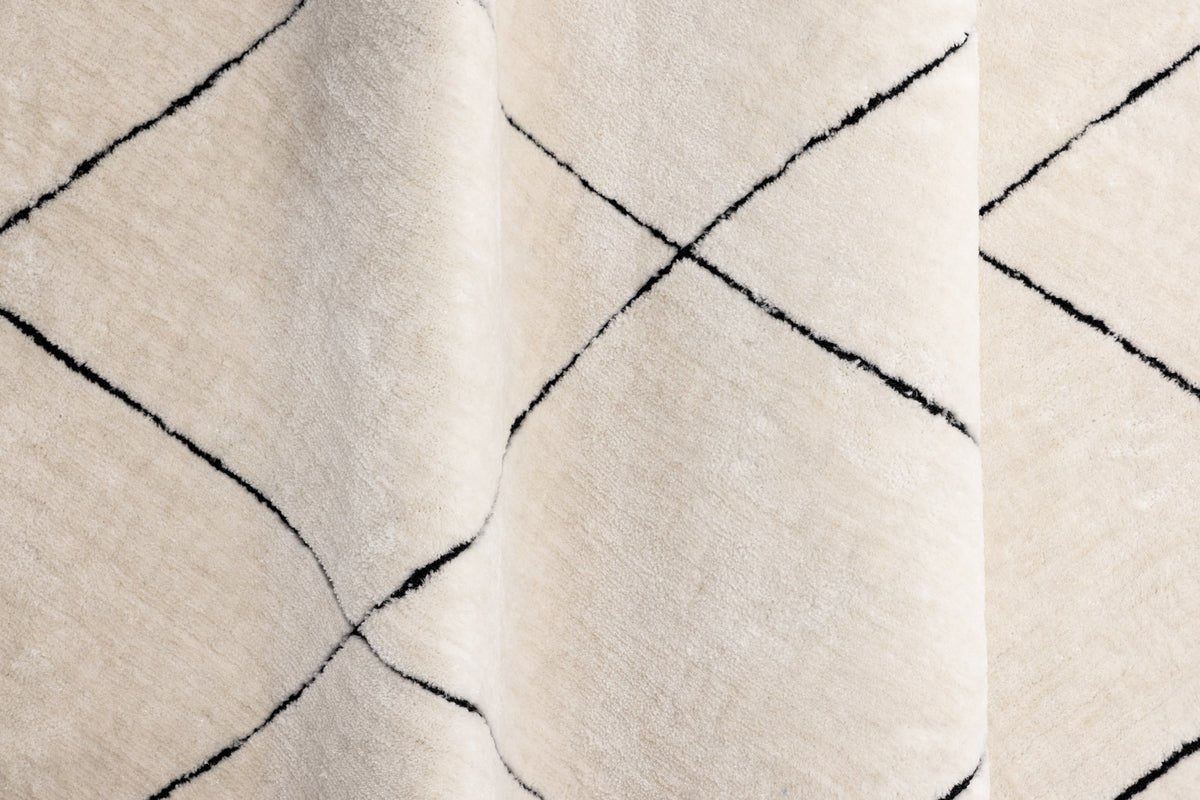 Vloerkleed Siena – in Wit van polyester- en katoenmix