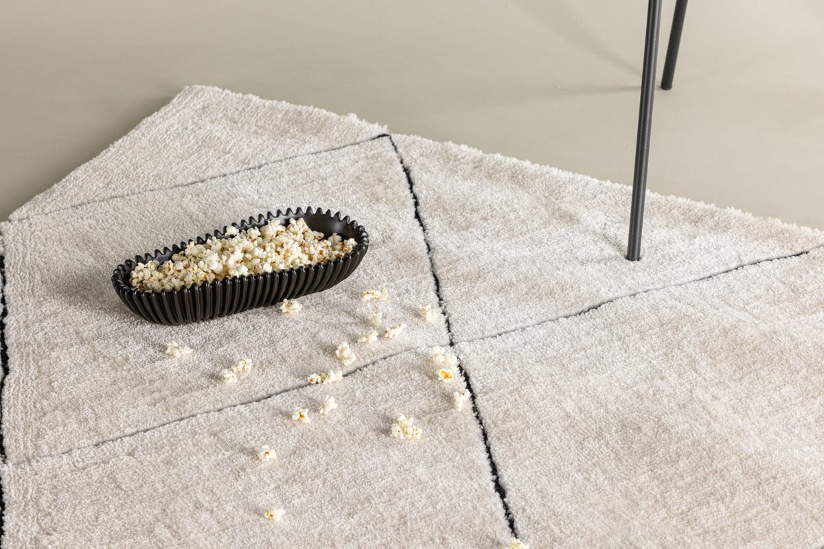 Vloerkleed Siena – in Wit van polyester- en katoenmix