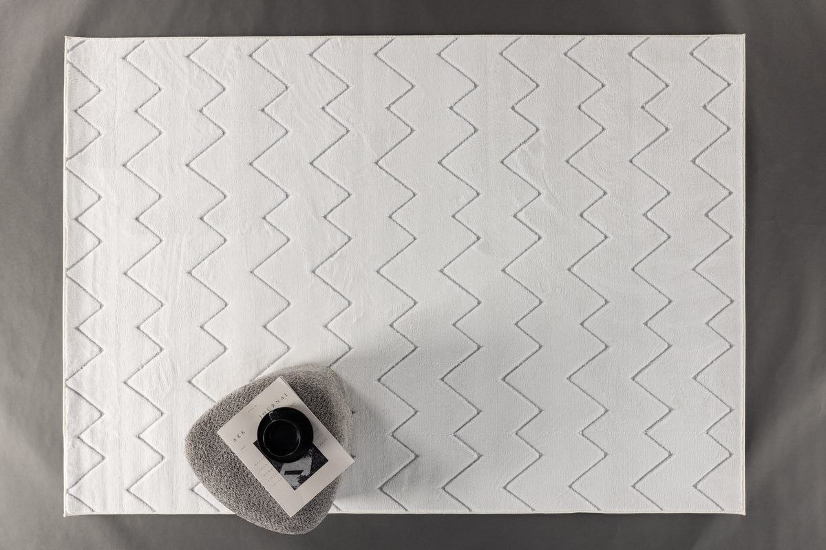 Teppich Lyra – aus Polyester in Weiß oder Braun