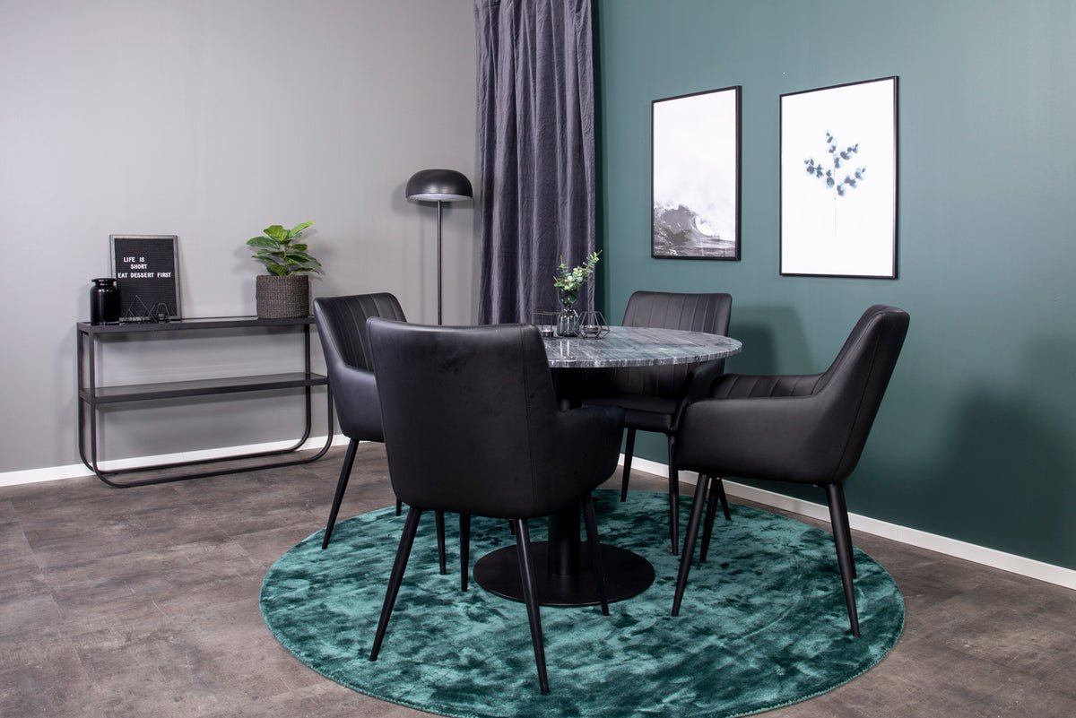 Bijzettafel Tiana – in Zwart of Wit met glazen blad