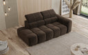 Canapé design 3 places avec chaise longue Mia en Chenille