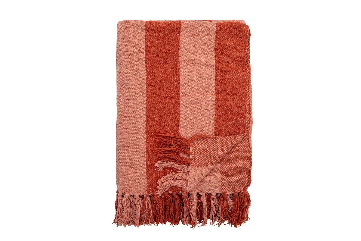 Plaid Niam - Orange, en coton recyclé