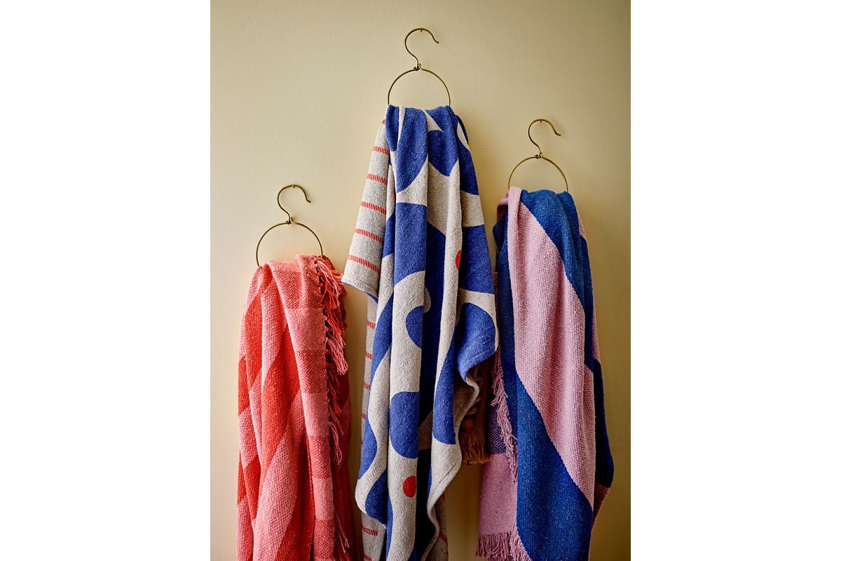 Plaid Niam - Orange, en coton recyclé