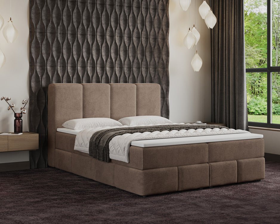 Boxspringbett Venedig Samt mit Stauraum