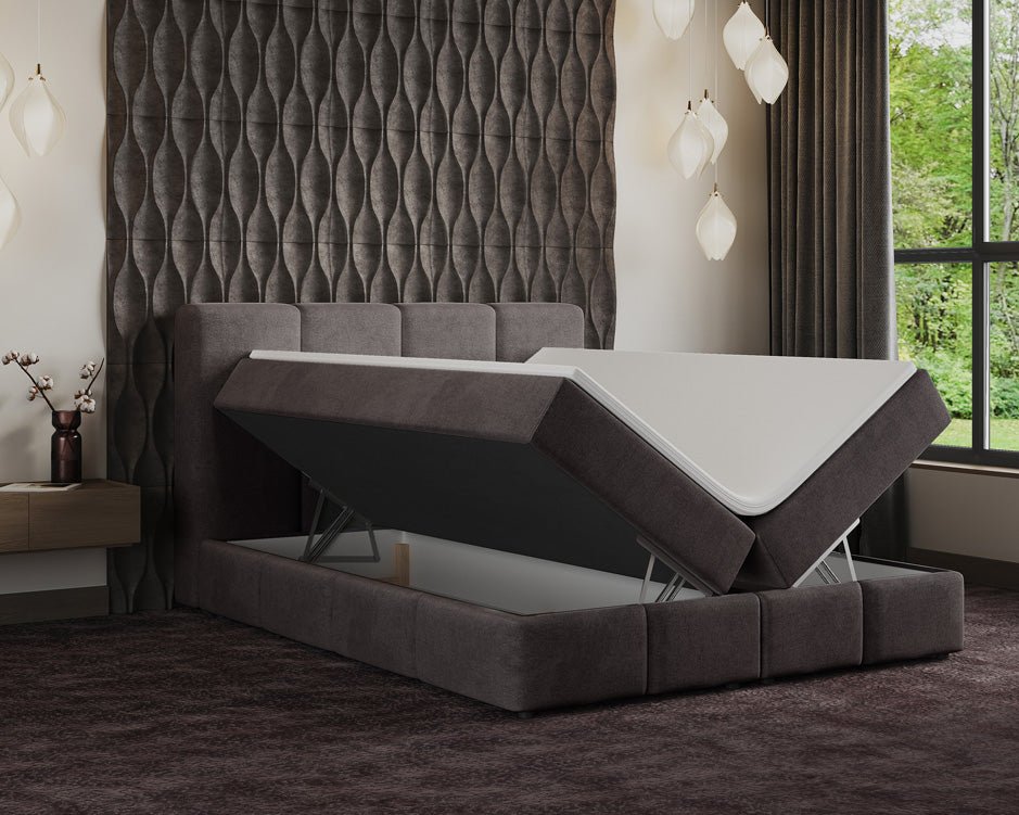 Boxspringbett Venedig Samt mit Stauraum