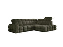 Canapé d’angle design Lima avec fonction de couchage électrique en Bouclé