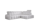 Canapé d’angle design Lima avec fonction de couchage électrique en Bouclé