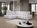 Canapé d’angle design Lima avec fonction de couchage électrique en Bouclé