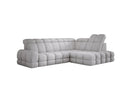 Canapé d’angle design Lima avec fonction de couchage électrique en Bouclé