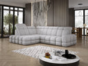 Canapé d’angle design Lima avec fonction de couchage électrique en Bouclé