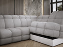 Canapé d’angle design Lima avec fonction de couchage électrique en Bouclé