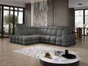 Canapé d’angle design Lima avec fonction de couchage électrique en Bouclé