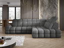 Canapé d’angle design Lima avec fonction de couchage électrique en Bouclé