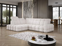 Canapé d’angle design Lima avec fonction de couchage électrique en Bouclé