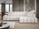 Canapé d’angle design Lima avec fonction de couchage électrique en Bouclé