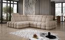 Canapé d’angle design Lima avec fonction de couchage électrique en Bouclé