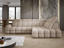 Canapé d’angle design Lima avec fonction de couchage électrique en Bouclé