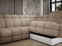 Canapé d’angle design Lima avec fonction de couchage électrique en Bouclé