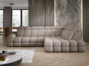 Canapé d’angle design Lima avec fonction de couchage électrique en Bouclé