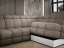 Canapé d’angle design Lima avec fonction de couchage électrique en Bouclé