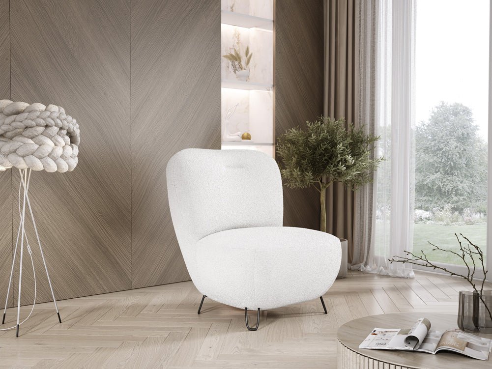 Design Fauteuil Tokyo in Bouclé