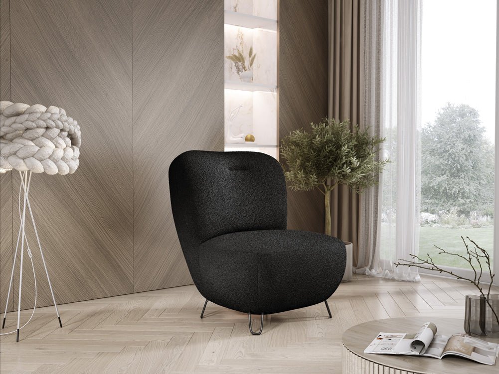 Design Fauteuil Tokyo in Bouclé