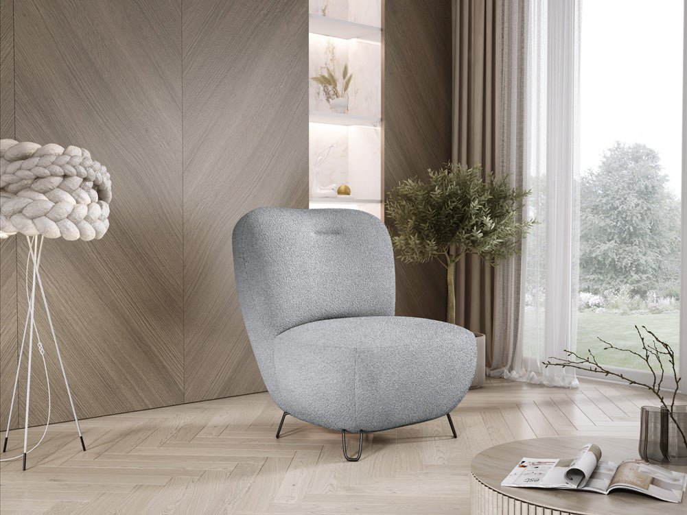 Design Fauteuil Tokyo in Bouclé