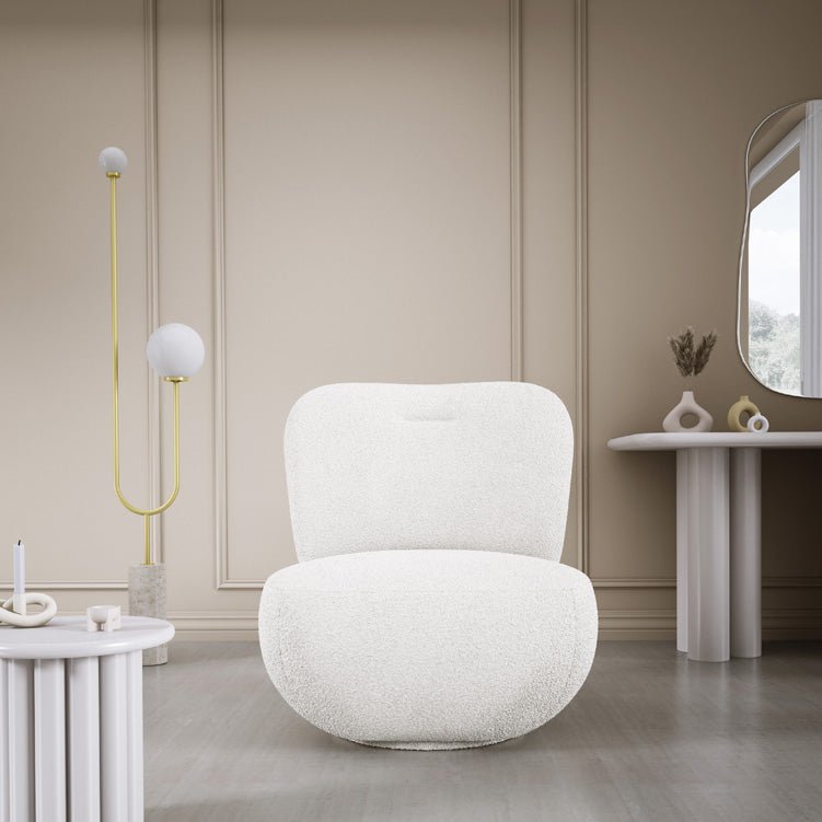 Designer fauteuil Kyoto 360° draaifunctie in Bouclé