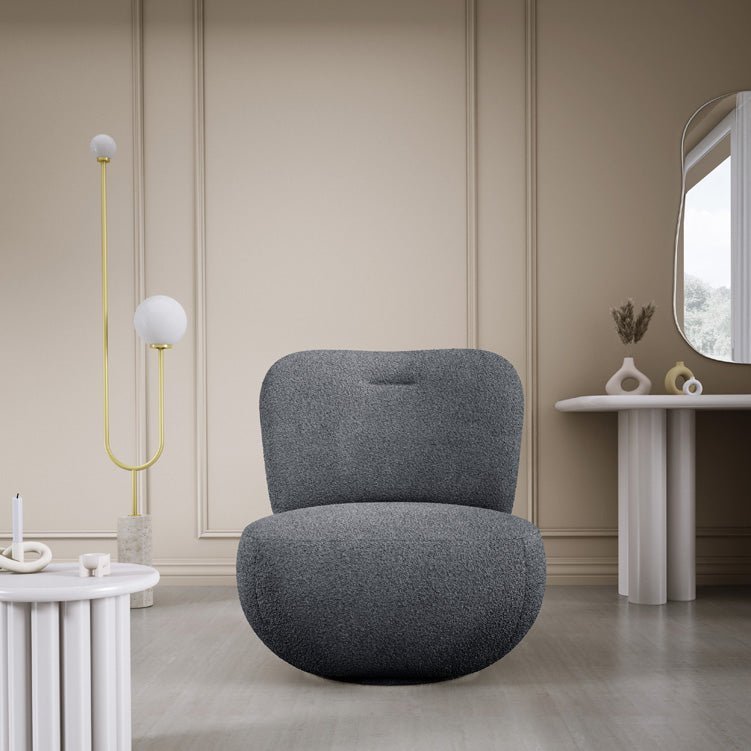 Designer fauteuil Kyoto 360° draaifunctie in Bouclé