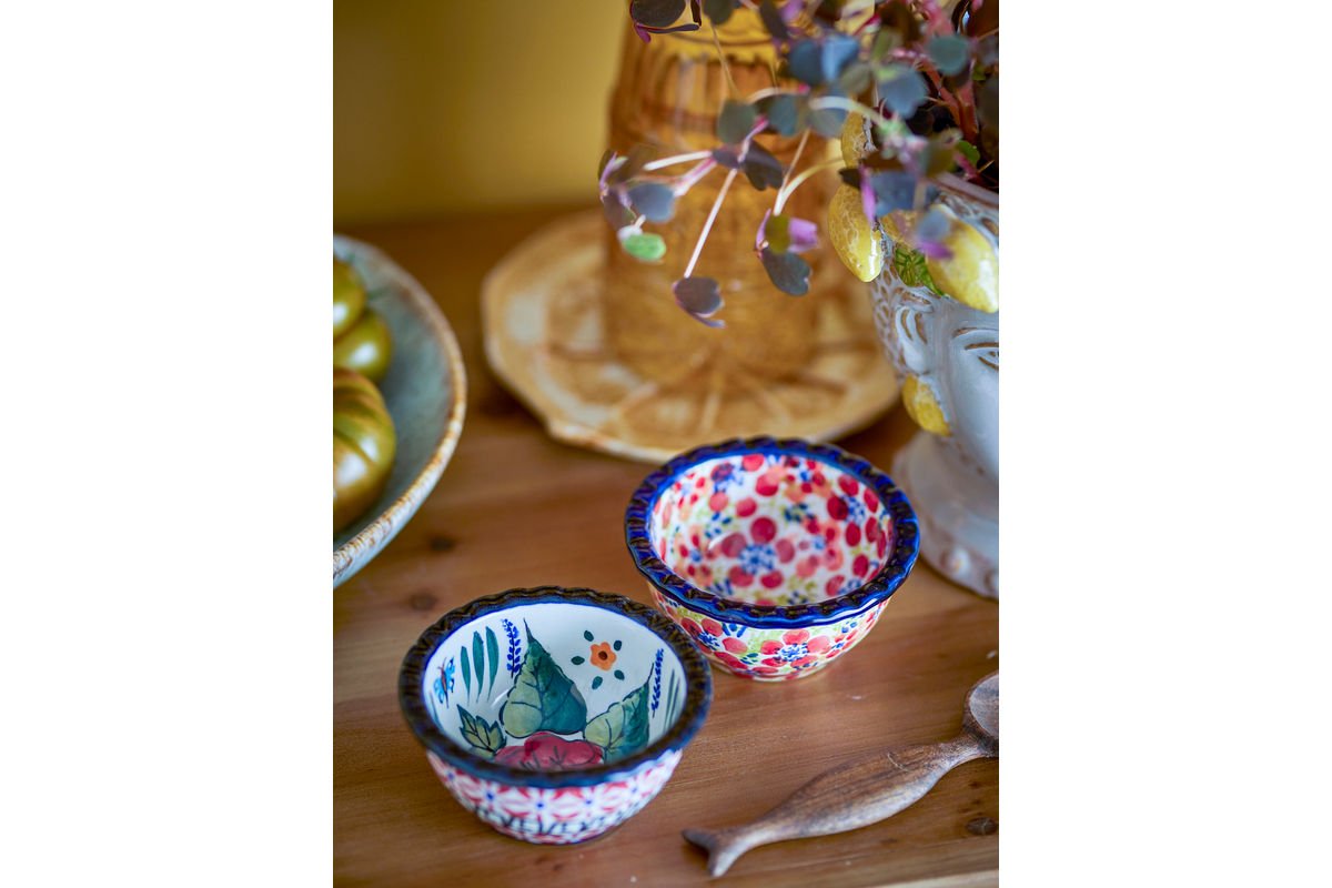 Schaalset „Floria“ – Gekleurd aardewerk (2-delig)
