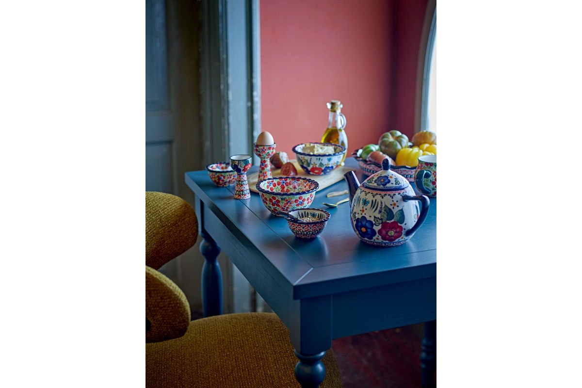 Schaalset „Floria“ – Gekleurd aardewerk (2-delig)