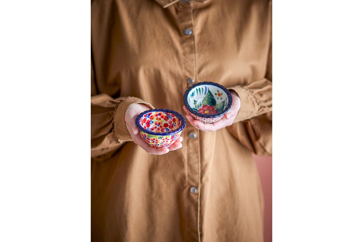 Schaalset „Floria“ – Gekleurd aardewerk (2-delig)