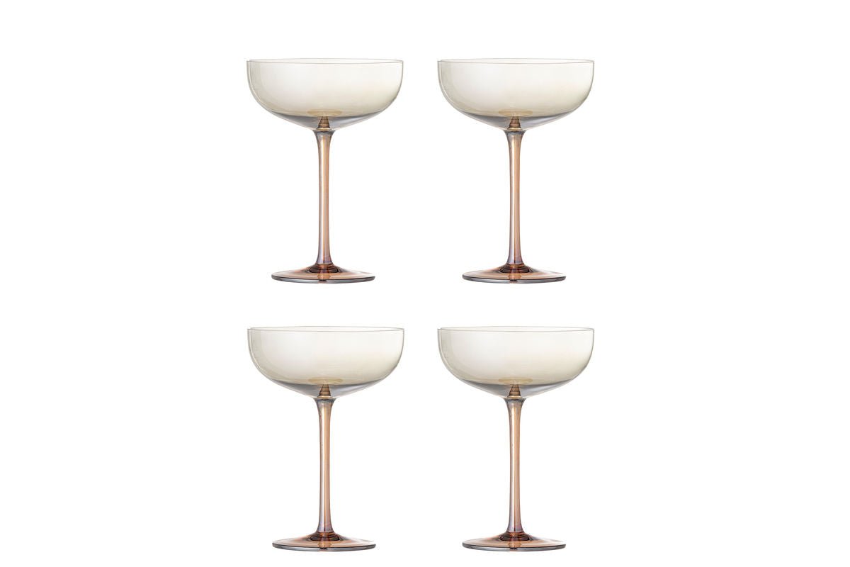 Verres à cocktail Bianca – Verre en bronze avec effet nacré (lot de 4)
