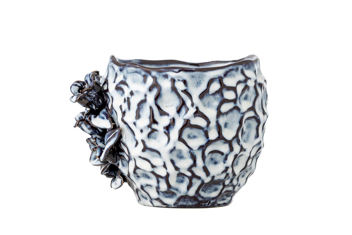 Pot de fleurs « Florin » – Grès bleu