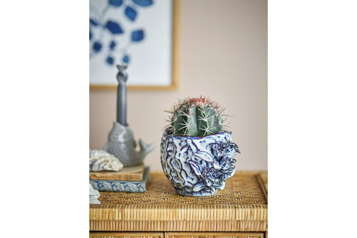 Pot de fleurs « Florin » – Grès bleu