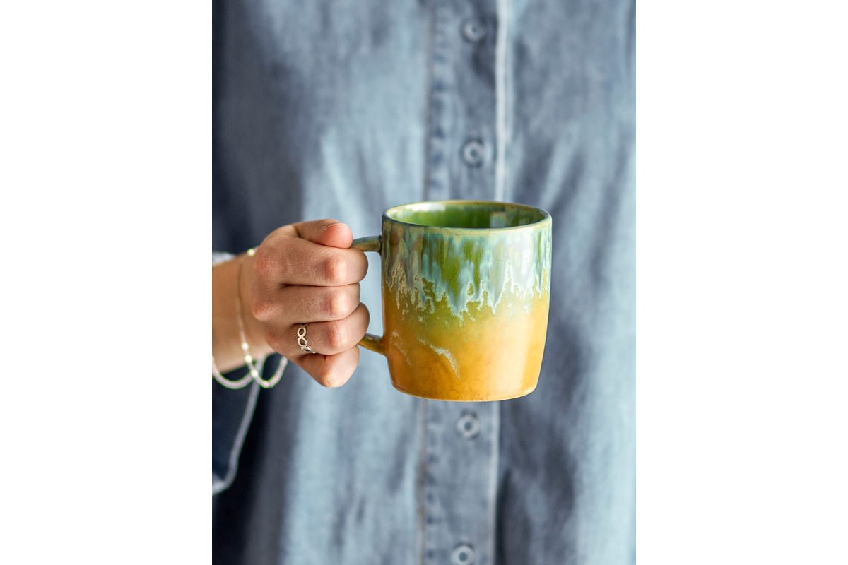 Beker „Elvian“ – Groen steengoed