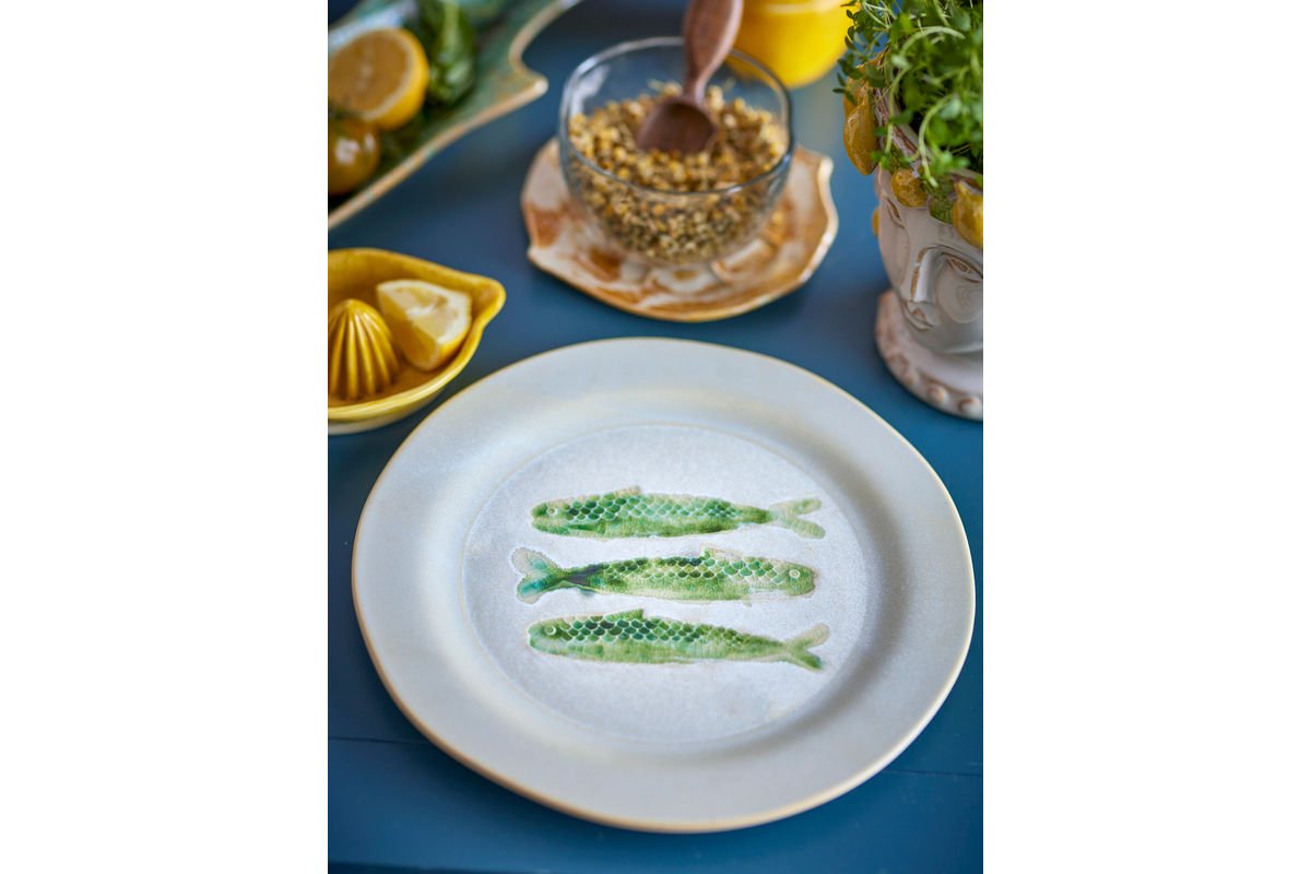 Teller Havik - en faïence - motif poisson lot de 4