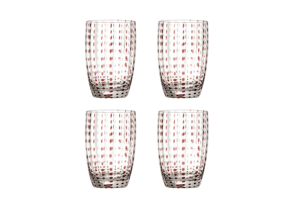 Verres à boire Nola – verre soufflé bouche en plusieurs couleurs (lot de 4)