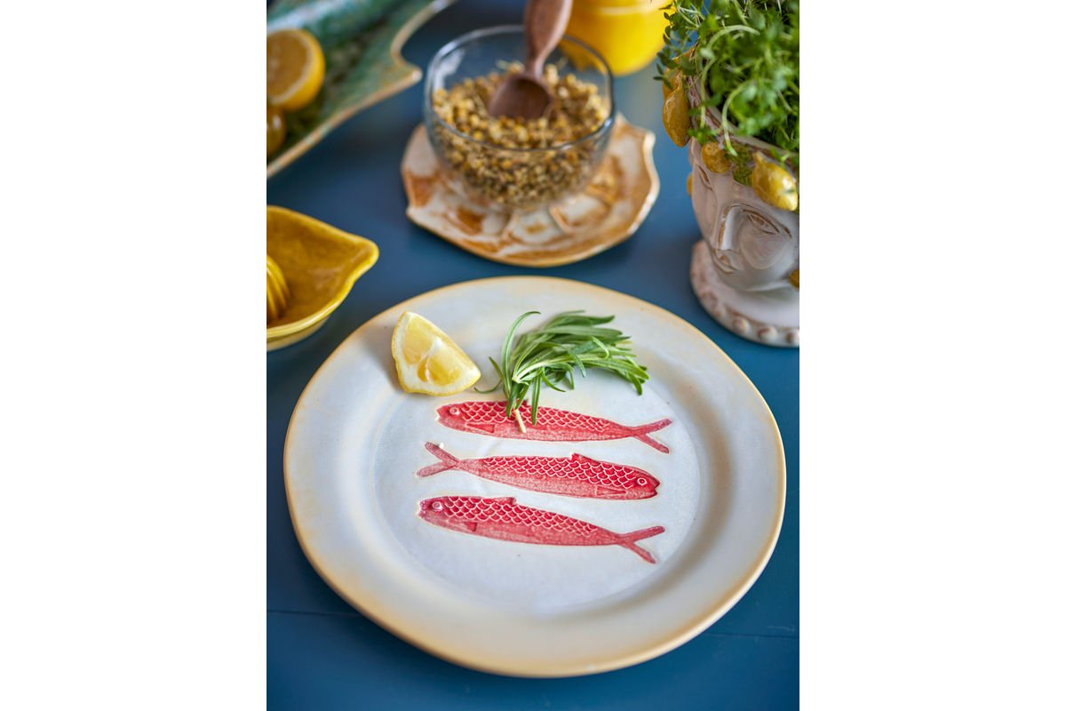 Teller-Set Maris – Steengoed met vismotief (4-delige set)
