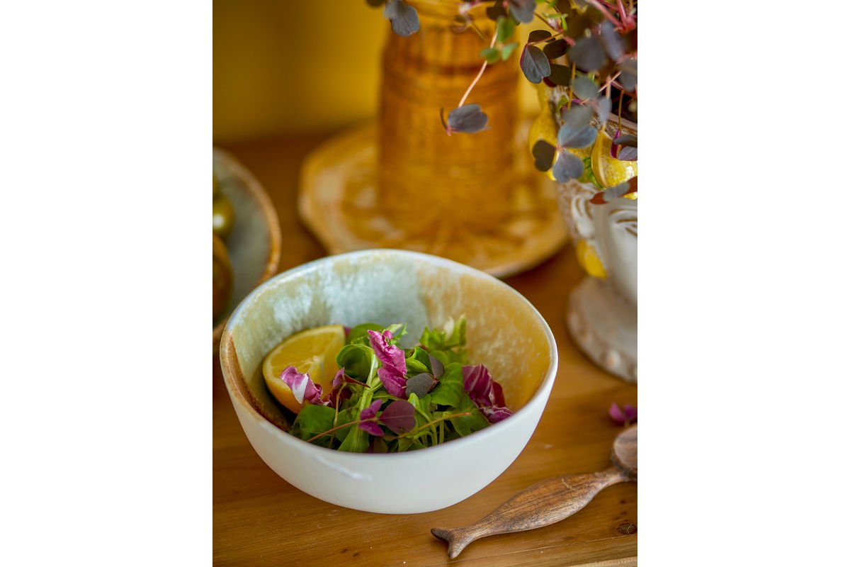 Schaalset „Solari“ – Geel steengoed (4-delig)